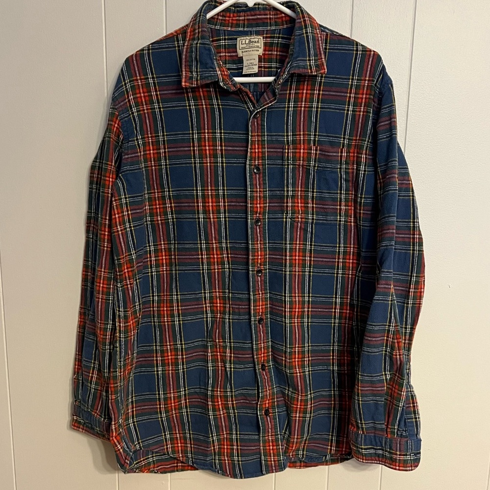 L.L.‎ Bean plaid flannel size L tall